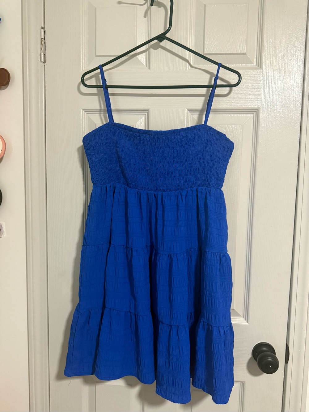Royal Blue Smocked Bodice Tiered Sundress